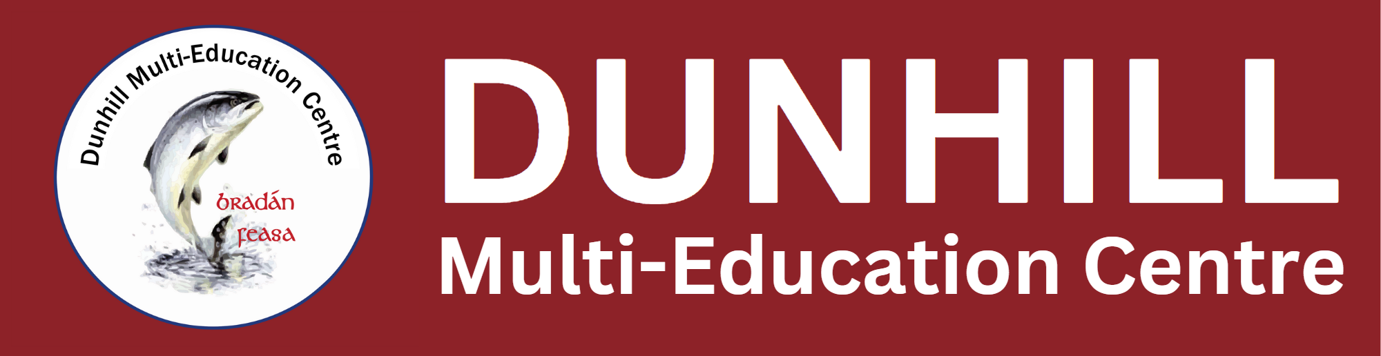 Dunhill Multi-Education Centre Logo featuring the Salmon of Knowedge